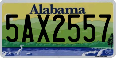 AL license plate 5AX2557