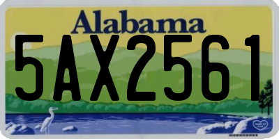 AL license plate 5AX2561