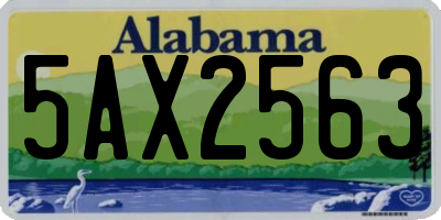AL license plate 5AX2563