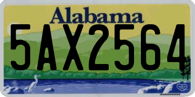 AL license plate 5AX2564