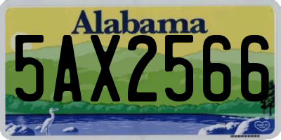 AL license plate 5AX2566