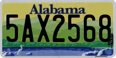 AL license plate 5AX2568