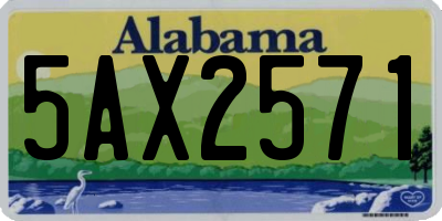 AL license plate 5AX2571