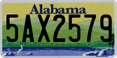 AL license plate 5AX2579