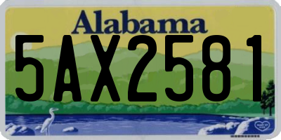 AL license plate 5AX2581