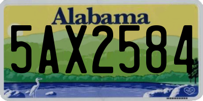 AL license plate 5AX2584