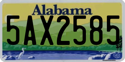 AL license plate 5AX2585
