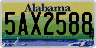 AL license plate 5AX2588