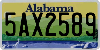 AL license plate 5AX2589