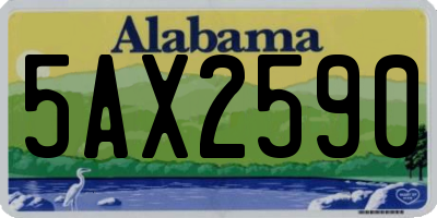 AL license plate 5AX2590