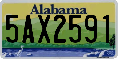 AL license plate 5AX2591