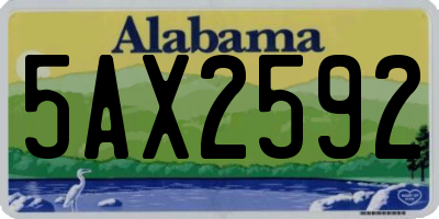 AL license plate 5AX2592