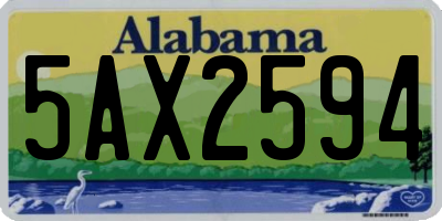 AL license plate 5AX2594