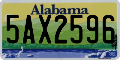 AL license plate 5AX2596