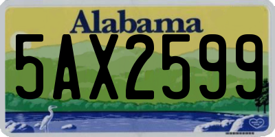AL license plate 5AX2599