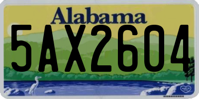 AL license plate 5AX2604