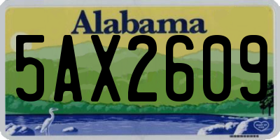 AL license plate 5AX2609