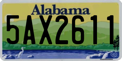 AL license plate 5AX2611