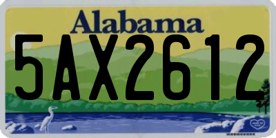 AL license plate 5AX2612