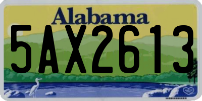 AL license plate 5AX2613
