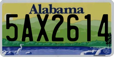 AL license plate 5AX2614