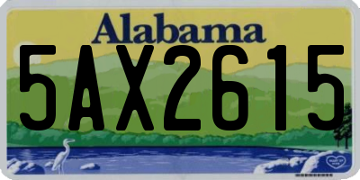 AL license plate 5AX2615