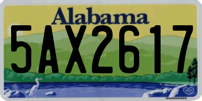 AL license plate 5AX2617