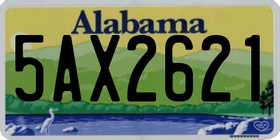 AL license plate 5AX2621
