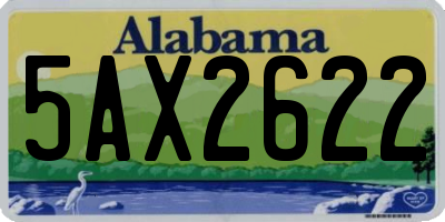 AL license plate 5AX2622