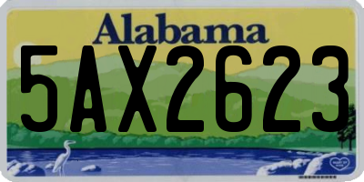 AL license plate 5AX2623