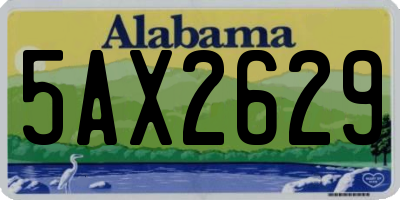 AL license plate 5AX2629