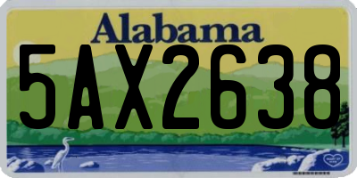 AL license plate 5AX2638