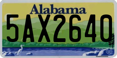 AL license plate 5AX2640
