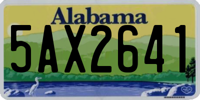 AL license plate 5AX2641