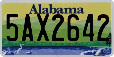 AL license plate 5AX2642