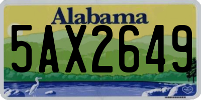AL license plate 5AX2649