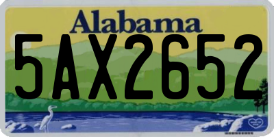 AL license plate 5AX2652