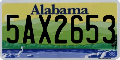 AL license plate 5AX2653