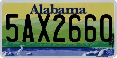 AL license plate 5AX2660