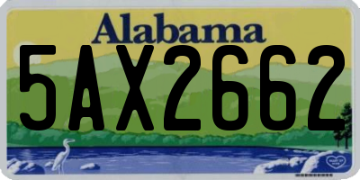 AL license plate 5AX2662