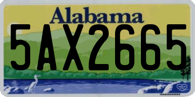 AL license plate 5AX2665