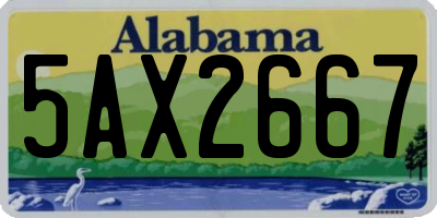 AL license plate 5AX2667