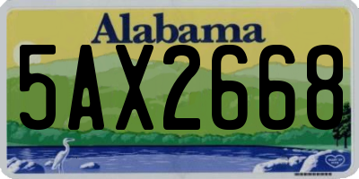 AL license plate 5AX2668