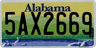 AL license plate 5AX2669