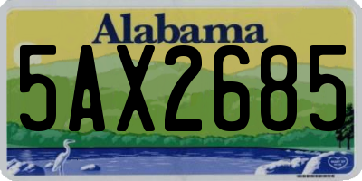 AL license plate 5AX2685