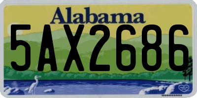 AL license plate 5AX2686