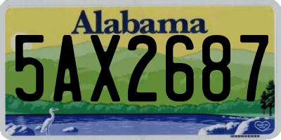 AL license plate 5AX2687
