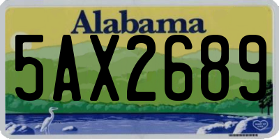 AL license plate 5AX2689