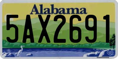 AL license plate 5AX2691