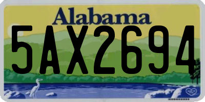 AL license plate 5AX2694